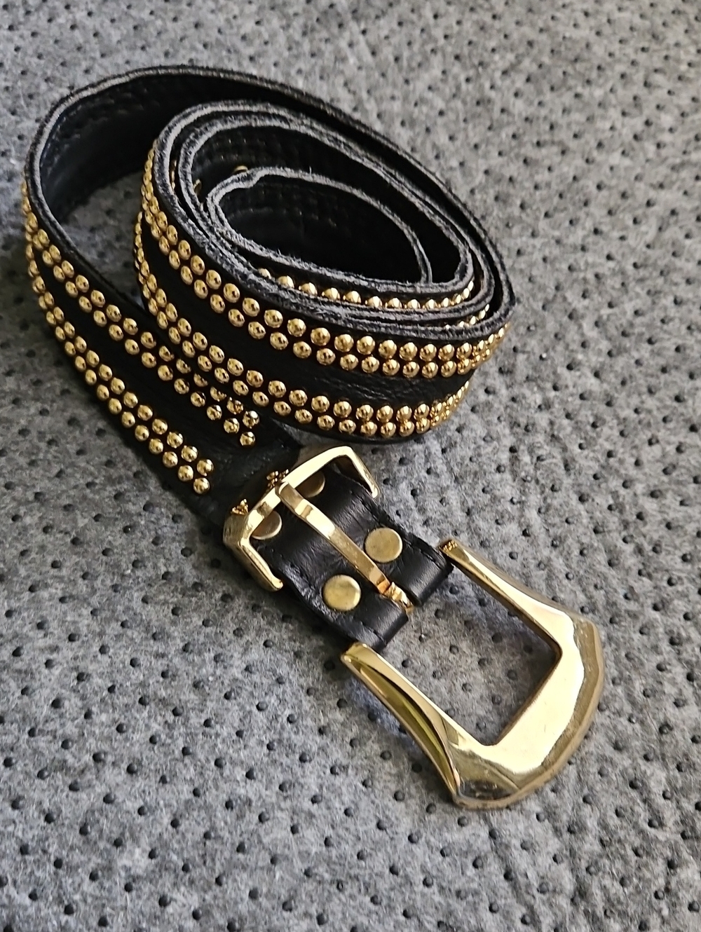 Christian Louboutin Leather Studded Belt with Gold Hardware - Picture 5 of 5